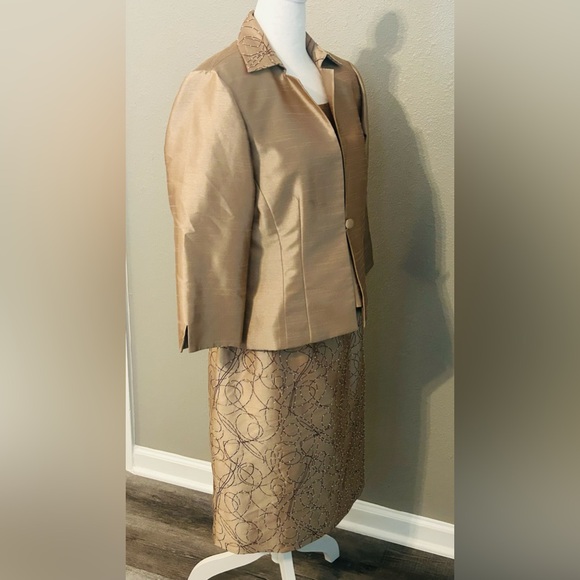 Jessica Howard 3 Piece Evening Wear Set Size 12 Jacket, Skirt, Sleeveless Top - Picture 6 of 16